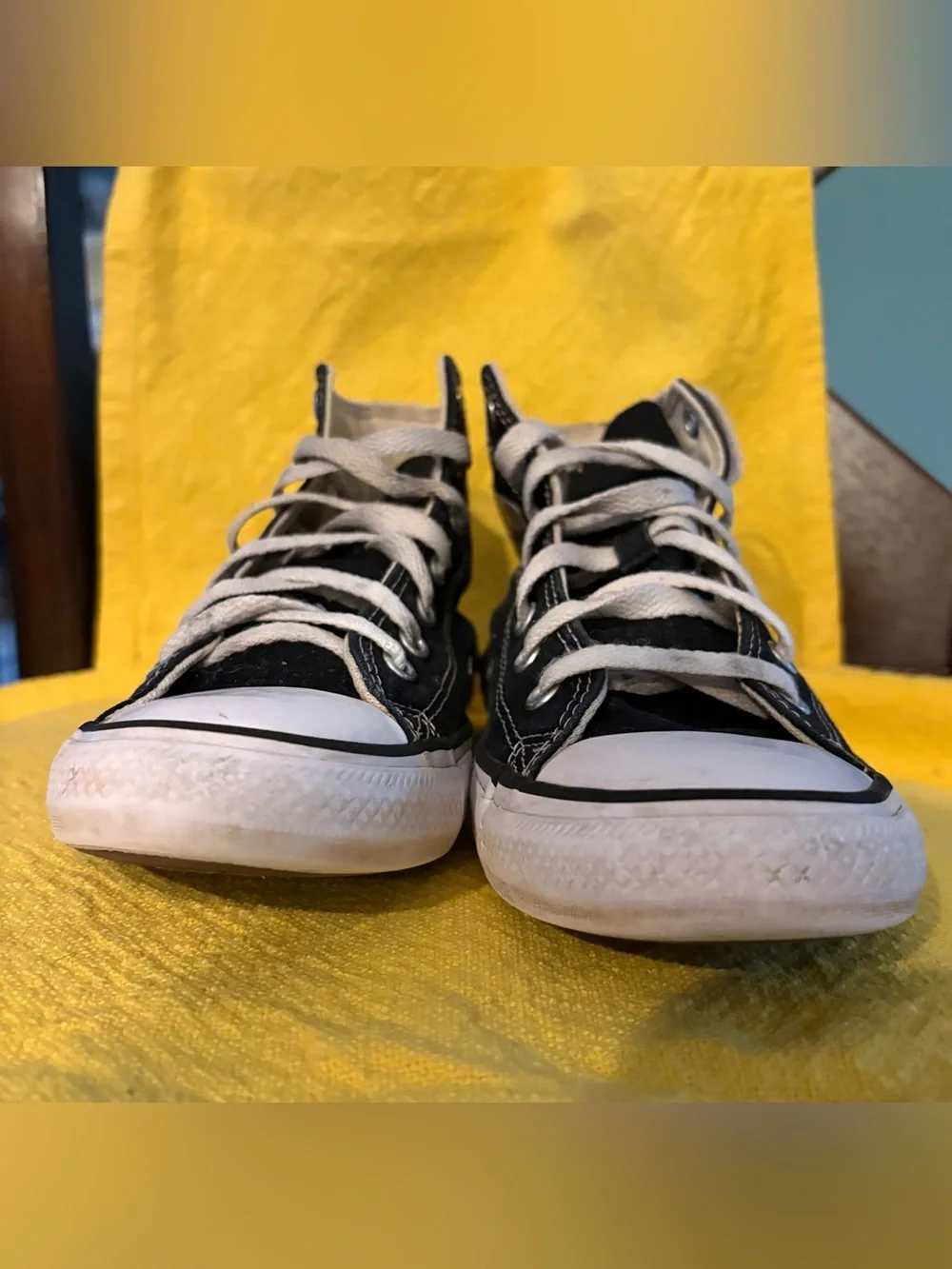 Converse Black and White High Top Sneakers